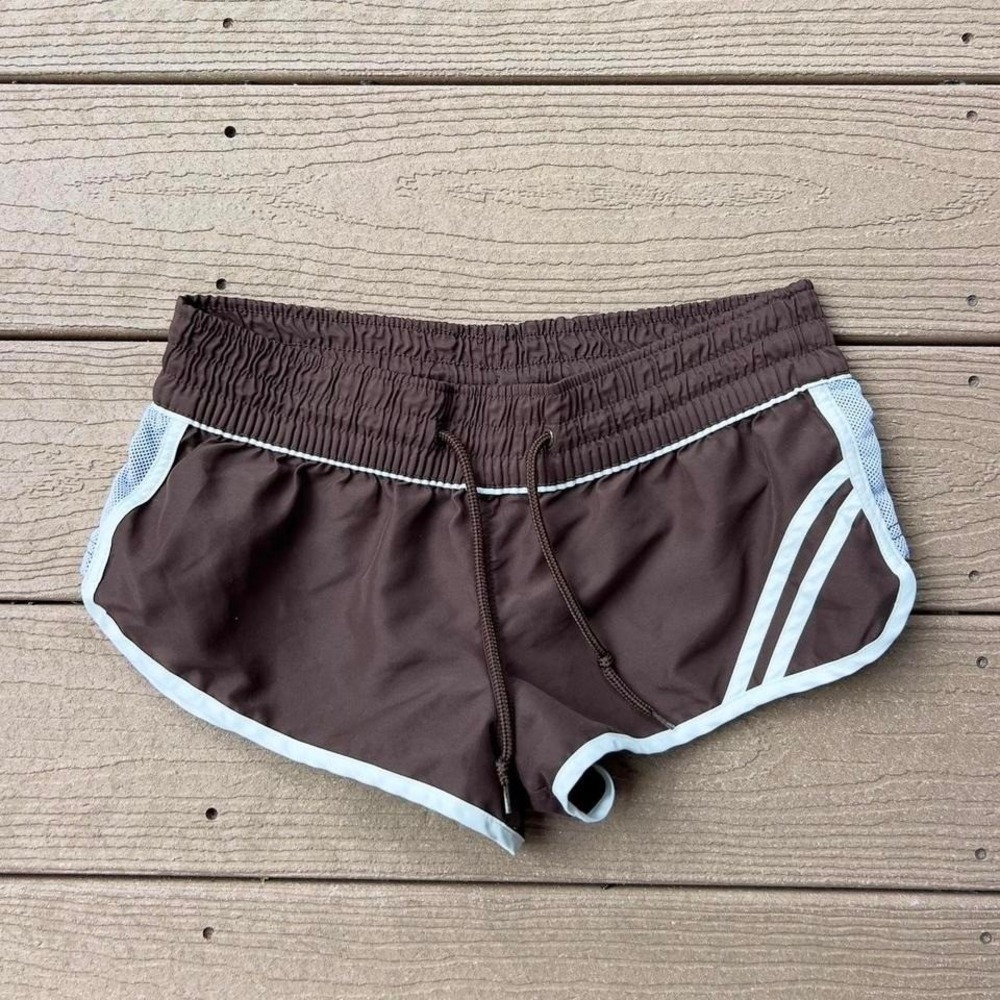 Vintage Y2K No Boundaries Brown Low Rise Micro Mini Booty Shorts Activewear